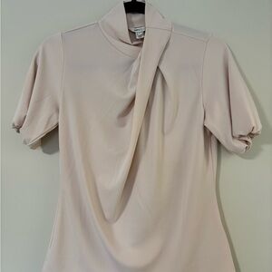 RW&CO. Blush Draped Neck Blouse